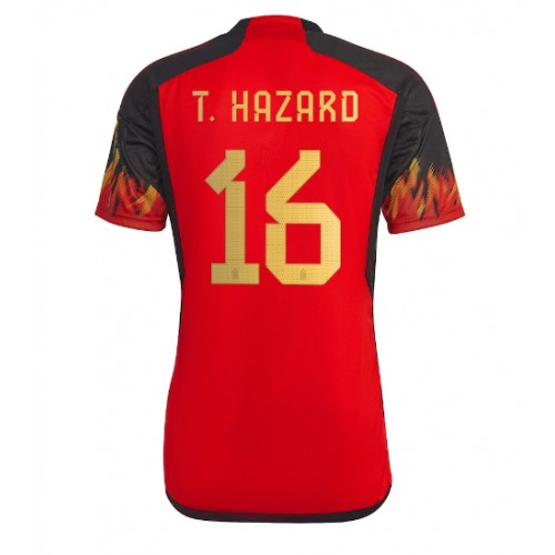 Maillot de foot Belgique Thorgan Hazard #16 Domicile Monde 2022 Manches Courte